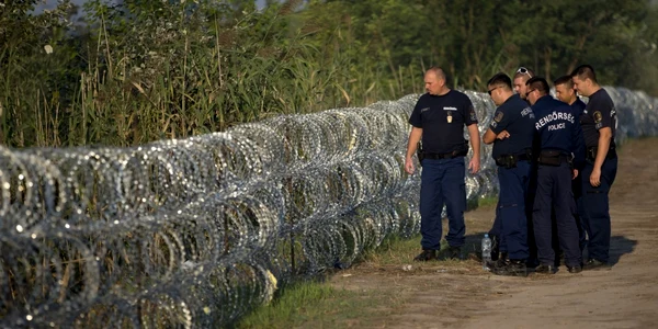 Gard Ungaria la granita cu Serbia FOTO AP 