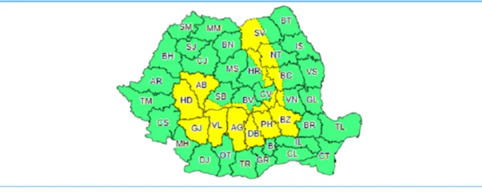 Se anunţă vijeli şi averse torenţiale în 17 judeţefoto: Pixabay