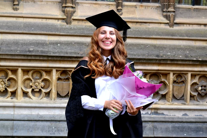 Eliza Casapopol, de la CN IC Brătianu, la Oxford. FOTO arhivă personală