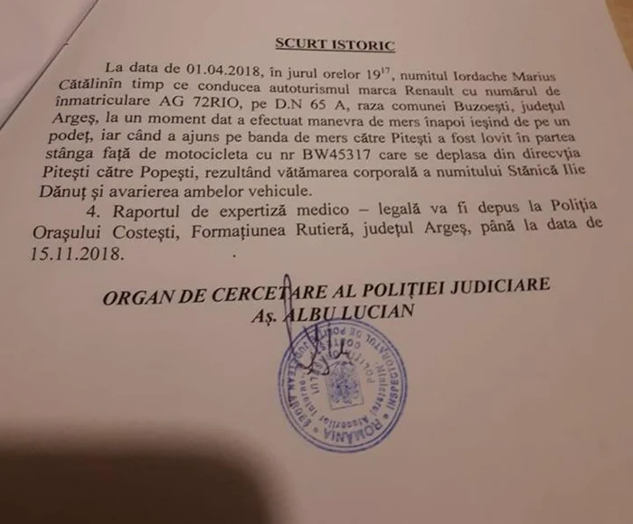 O victimÄ a unui accident rutier acuzÄ anchetatorii de muÅmalizarea cazului.Â CelÄlalt autovehicul Ã®mplicat Ã®n accident aparÅ£ine rudelor unui poliÅ£ist