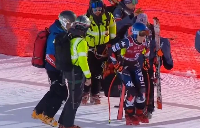 Mikaela Shiffrin a ieșit din cursa pentru titlul de Campioană Mondială / foto: captura video