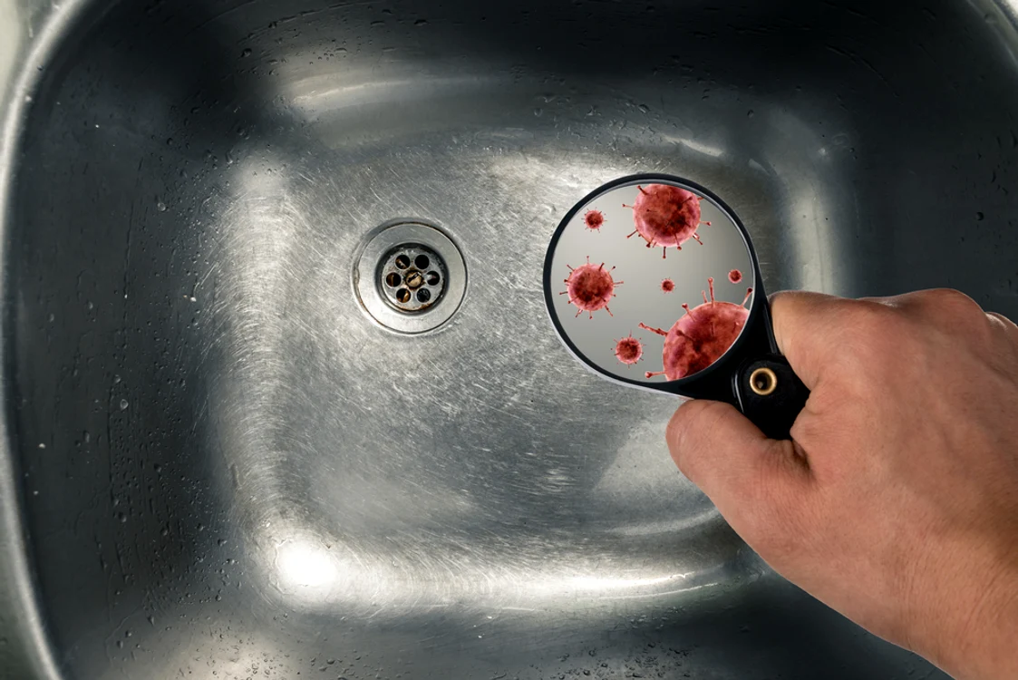 O lupă ce caută bacteriile dintr-o chiuvetă Foto Arhiva Adevărul