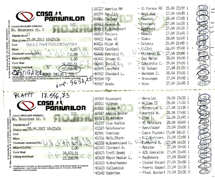 Biletul câştigător