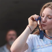 Gimnasta Ana Barbosu primeste medalia de bronz la Bucuresti, 16 august 2024  Inquam Photos  George Calin (1) jpg