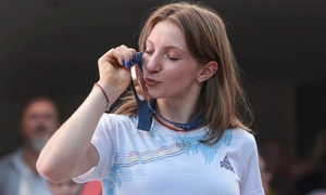 Ana Barbosu primeste medalia de bronz la Bucuresti, 16 august 2024. Inquam Photos George Calin