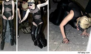 Atenţie! Cade Lady GaGa! Foto: www popcrunch com jpeg
