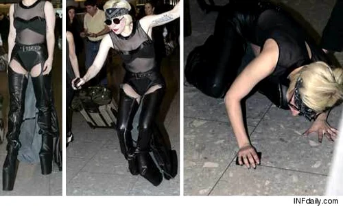 Atenţie! Cade Lady GaGa! Foto: www popcrunch com jpeg