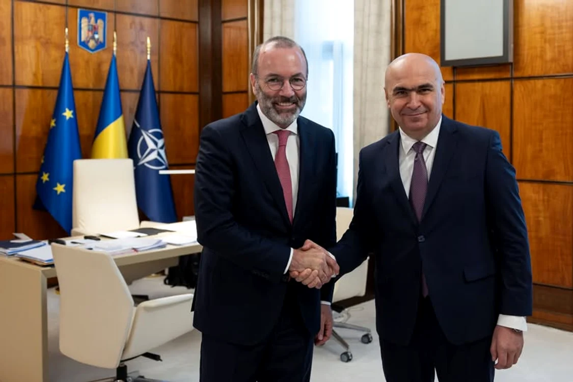  Manfred Weber, primit la Guvern de Ilie Bolojan FOTO: Facebook/Guvernul României