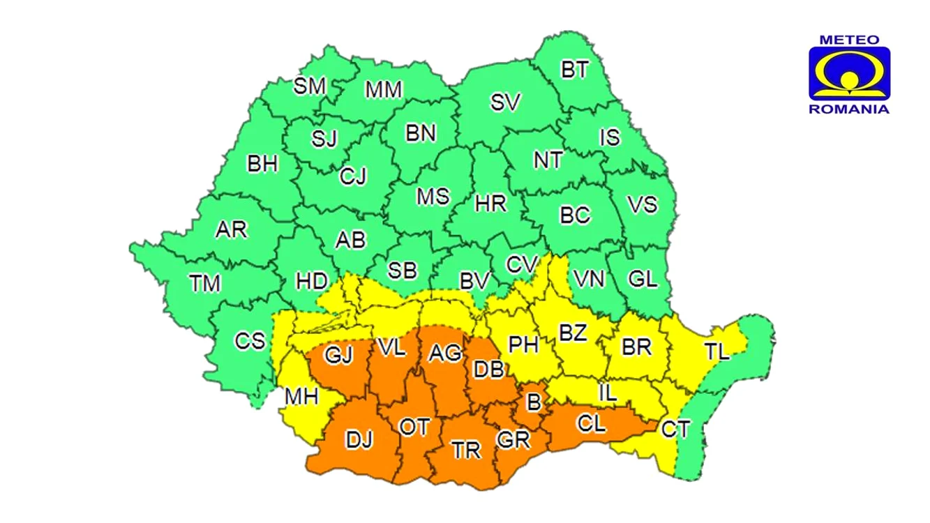 Până sâmbătă la prânz în jumătatea de sud a țării va ploua abundentSursa foto: ANM