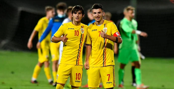 Alexi Pitu (nr 10) și Ianis Stoica, două dintre speranțele fotbalului românesc. Foto Facebook