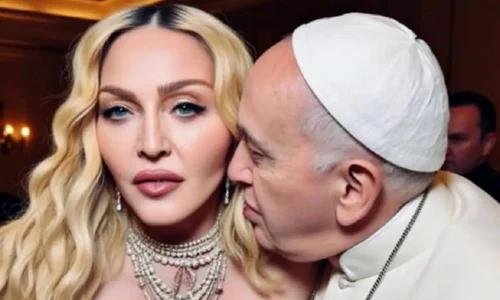 Madonna si Papa Francisc, imagine cu AI   Instagram (2) jpg