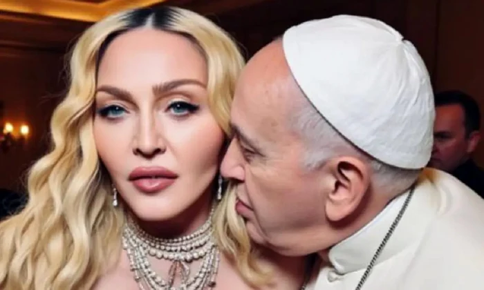 Madonna si Papa Francisc, imagine cu AI   Instagram (2) jpg