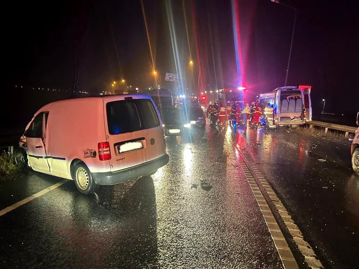 Accident pe centura din Arad FOTO: ISU Arad