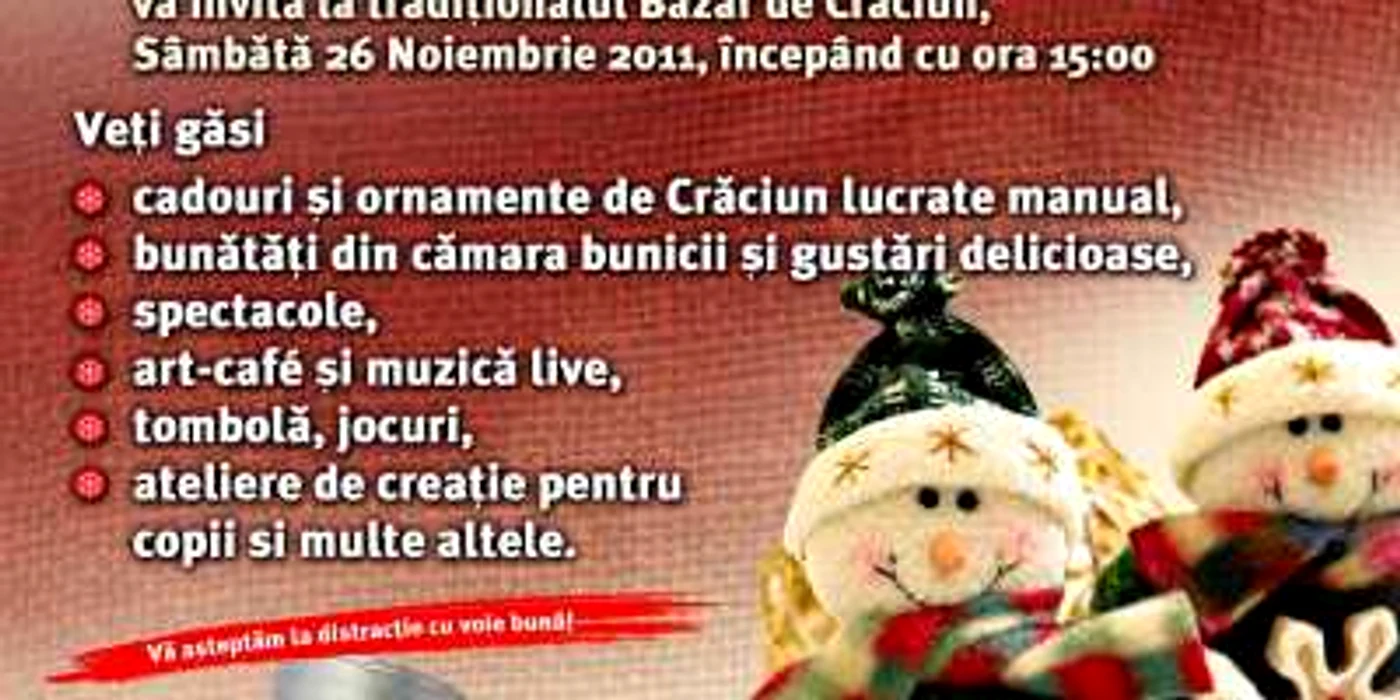 Intrarea la Bazarul de Crăciun este liberă. 