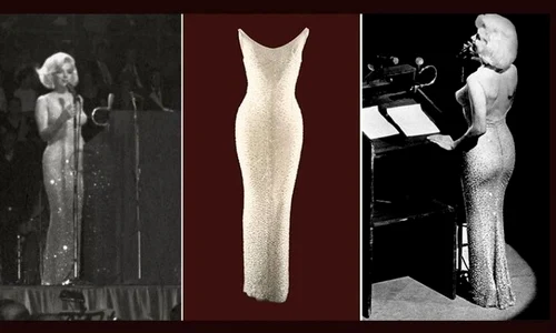 "Happy Birthday, Mr  President"  Superba rochie a lui Marilyn Monroe, scoasă la licitaţie  jpeg