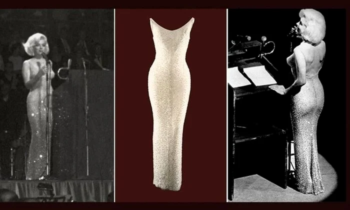 "Happy Birthday, Mr  President"  Superba rochie a lui Marilyn Monroe, scoasă la licitaţie  jpeg