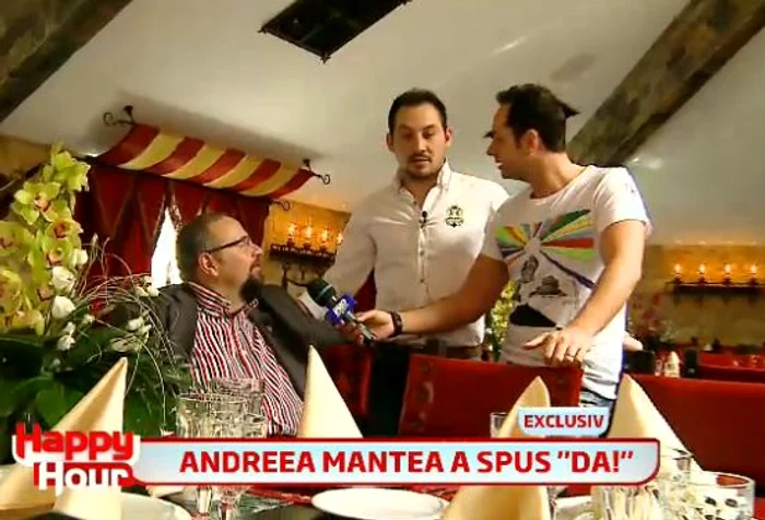 Ştefan Stan a cerut-o de soţie pe Andreea Mantea. (capturi Pro TV)