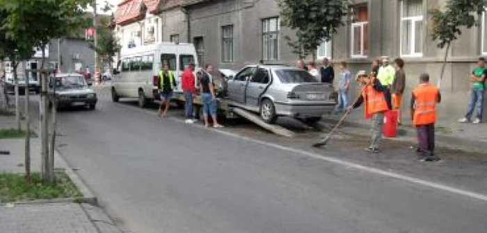 Târgu-Mureş: Accident pe strada Cuza Vodă