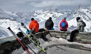 1 panorama the alps zermatt rest skiers snow jpg jpeg