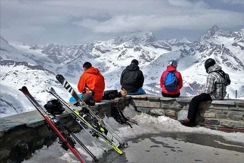 1 panorama the alps zermatt rest skiers snow jpg jpeg