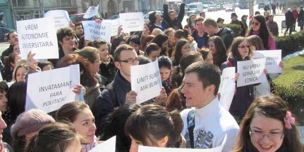 Protest al studenţilor UMF 