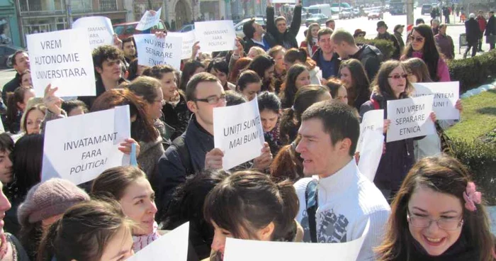 Protest al studenţilor UMF 
