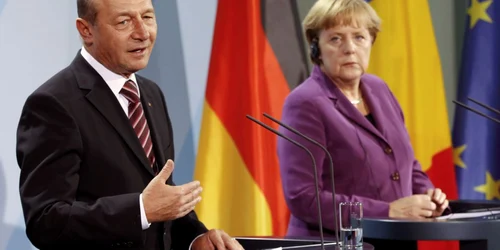  Cancelarul german Angela Merkel s-a întâlnit cu preşedintele Traian Băsescu, joi, la Berlin