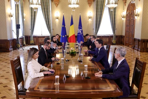 Consultări între președintele Nicușor Dan și reprezentanții PNL. FOTO: Inquam/Octav Ganea