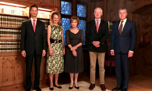Majestatea Sa Margareta și Principele Radu cu Prințul Hans Adam de Liechtenstein Castelul Vaduz, octombrie 2018   Casa Majestății Sale (1) jpg
