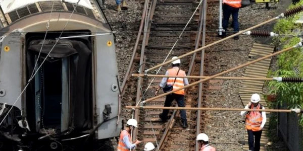 Tren deraiat China / FOTO Profimedia / 30 mar 2020