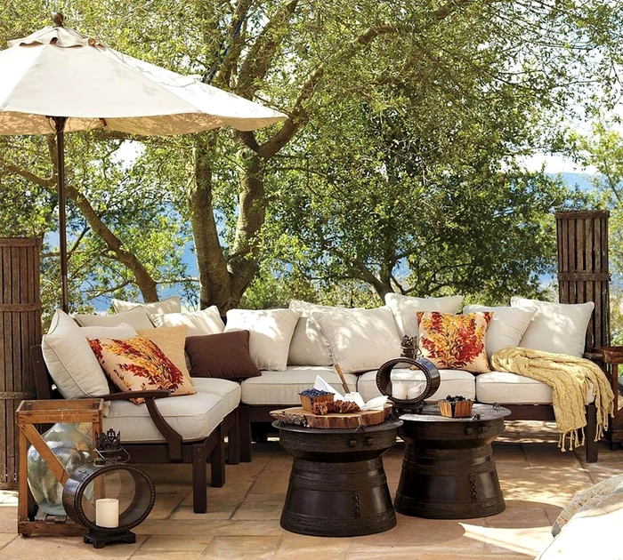 Idei de living outdoor cu mobilier pentru exterior Sursă Rustica House jpg