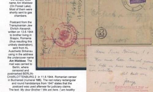 Ultimul semn de viaţă din lagărul de exterminare: Scrisoarea unică trimisă în Ardeal de un evreu din Auschwitz jpeg