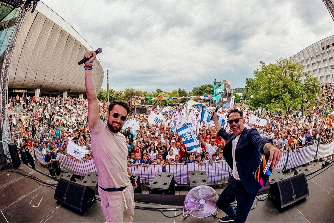 Dani Otil si Razvan Simion la Sports Festival jpg