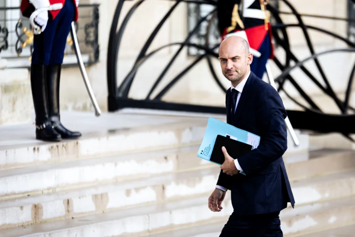 Ministrul francez de externe Jean-Noel Barrot în timpul vizitei lui Zelenski FOTO PROFIMEDIA