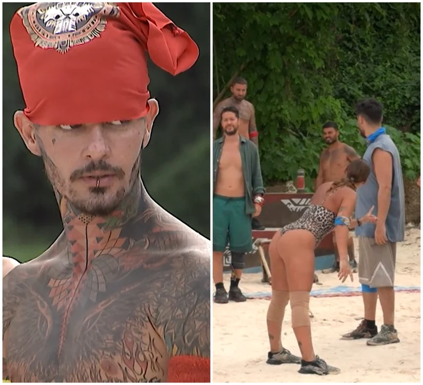 Alexandra Duli și Zanni s-au certat la Survivor / foto: captura ProTV