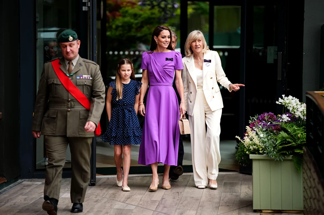 Kate Middleton și Prințesa Charlotte la Wimbledon. FOTO: Getty Images