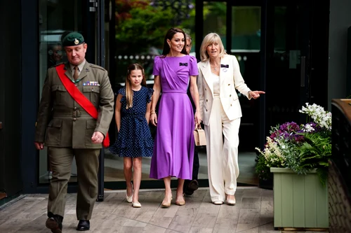 Kate Middleton și Prințesa Charlotte la Wimbledon. FOTO: Getty Images
