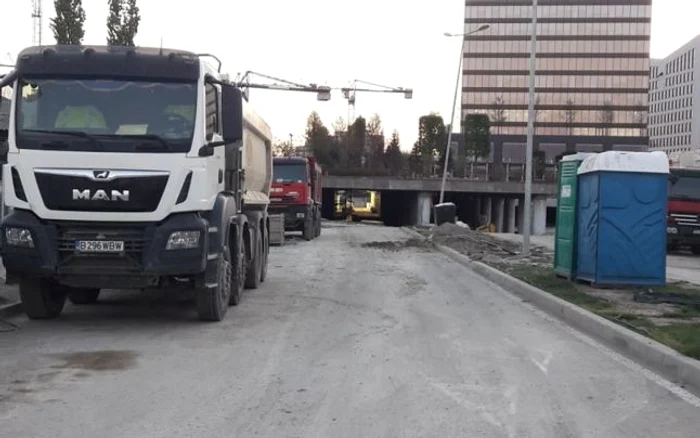Lucrări la subpasajul de la Openville