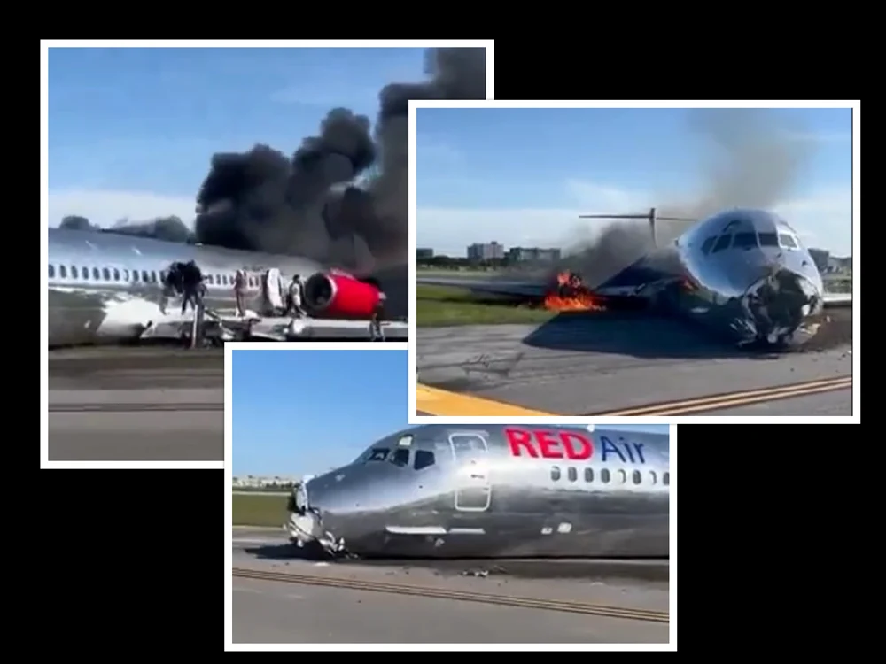 Un avion al firmei Red Air s-a prăbușit pe pista aeroportului din Miami