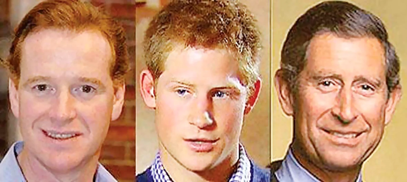 
    James Hewitt, 56 de ani (foto stânga), Prinţul Harry, 30 de ani (foto dreapta)  