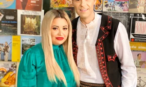 Gabriel Dumitru,  alături de Anne  Marie, colega  lui de la Etno TV jpeg