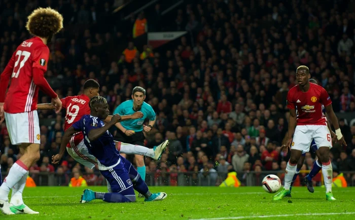 Marcus Rashford marcând golul victoriei cu formaţia belgiană Anderlecht/ Foto: EPA