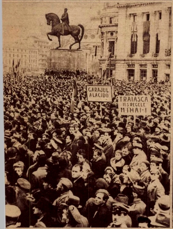 Manifestația de ziua regelui FOTO realitatea ilustrată