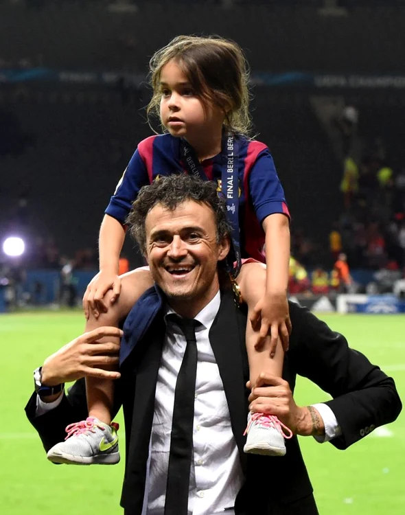 Luis Enrique si fiica lui, Xana, pe vremea cand erau impreună, fericiti