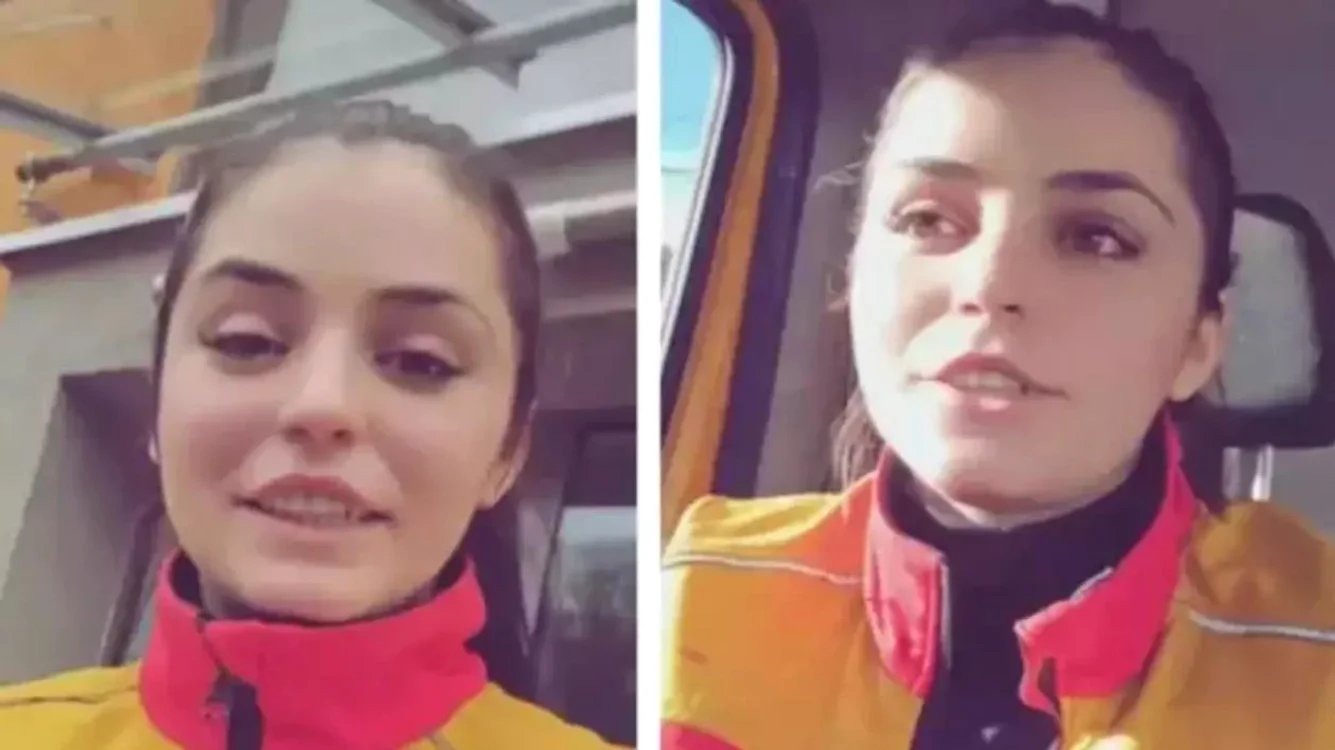 Denisa, fata care lucrează în Germania Foto: captură TikTok 