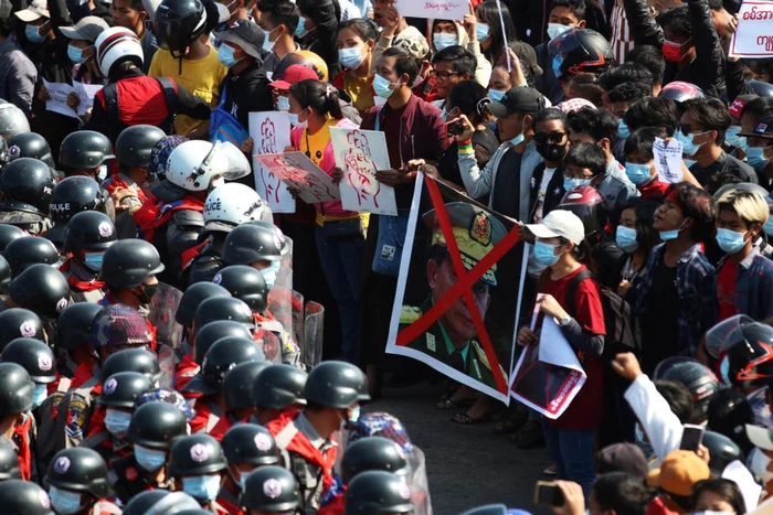 Protestele din Myanmar faţă de lovitura de stat militară. FOTO EPA-EFE (Arhivă)