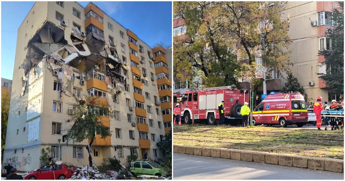 Explozia ar fi fost provocată de o acumulare de gaze. FOTO: IGSU colaj