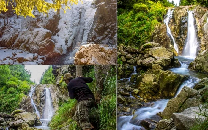 Cascada Lolaia. Colaj. Foto: Lucian Ignat.