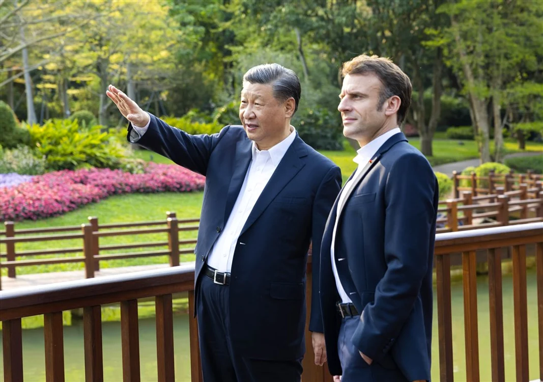 Macron a discutat cu Xi Jinping FOTO EPA-EFE