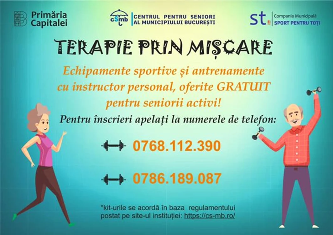 Proiectul ”Terapie prin mișcare” se desfășoară până pe 20 august